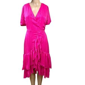 Nanette Lepore Vibrant Pink Midi Dress